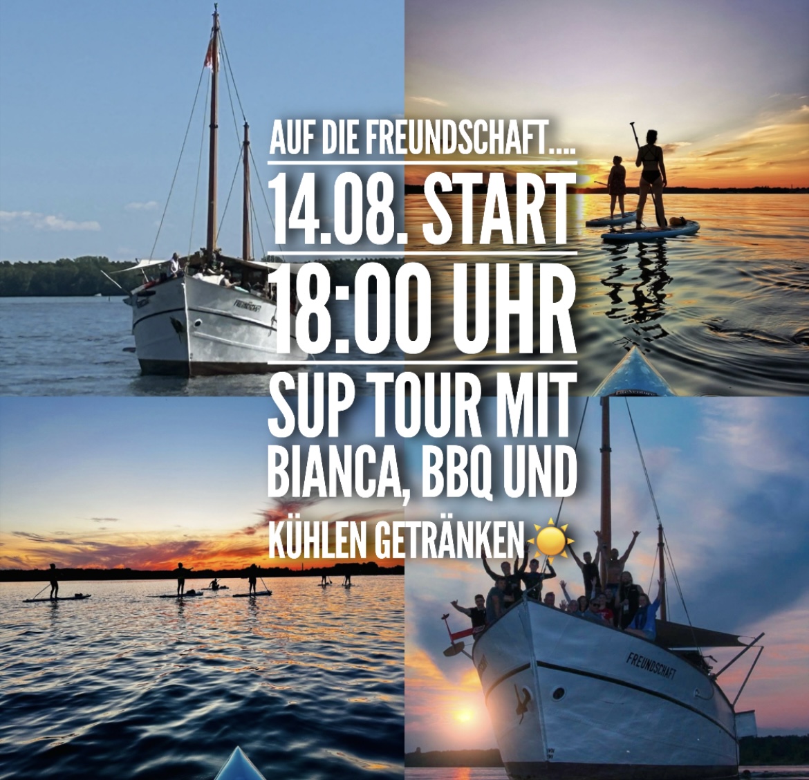 Auf die Freundschaft...SUP Tour mit Bianca, BBQ und kühlen Getränken